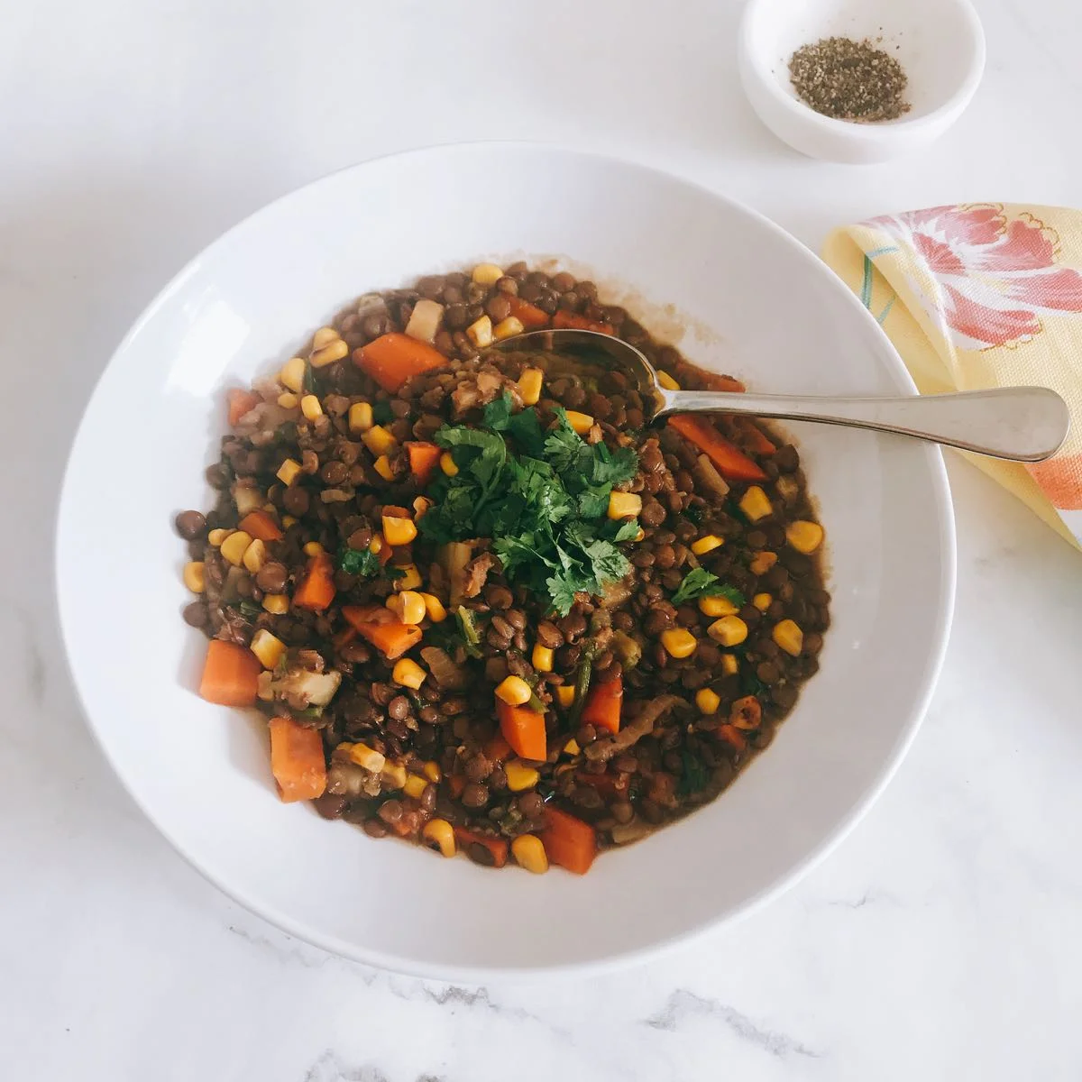 Tuesday: Simple lentil & vegetable soup