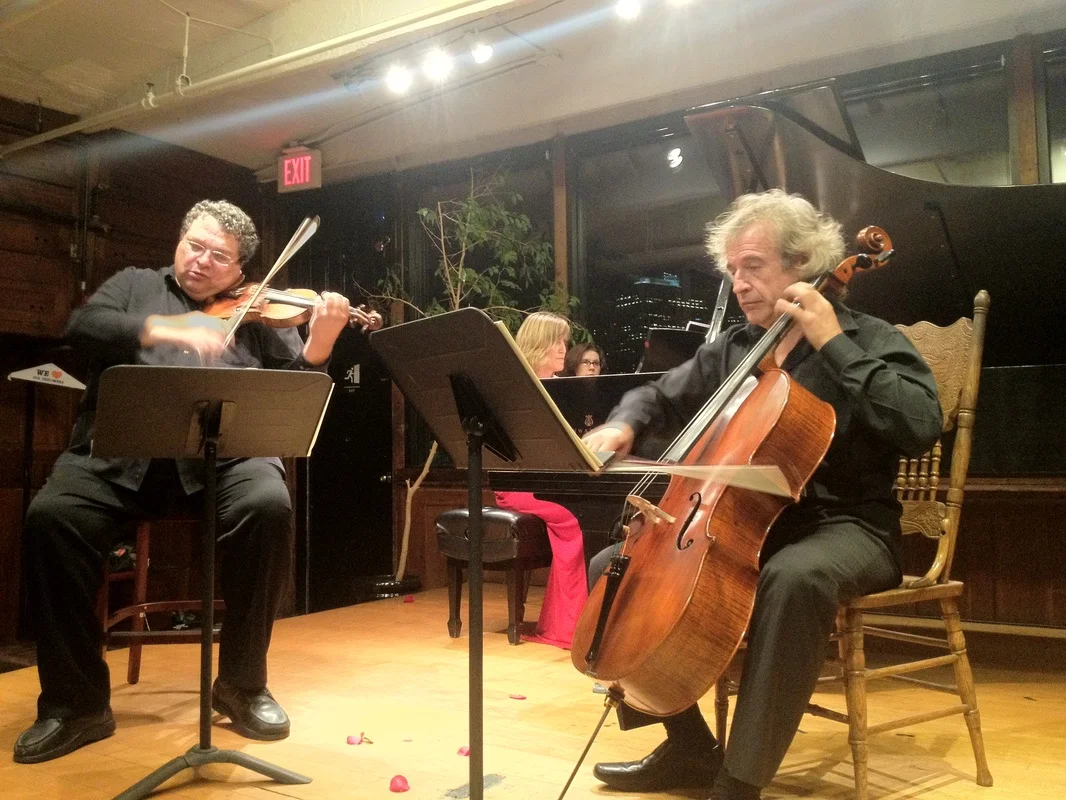 With violinist Mark Peskanov and pianist Olga Vinokur