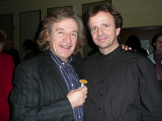 With violinist Frank Stadler