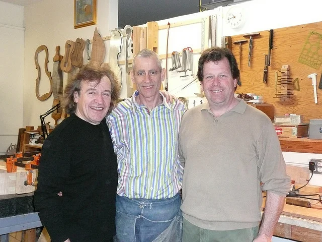 With Gary Garavaglia (Chicago luthier) and Bill Lee
