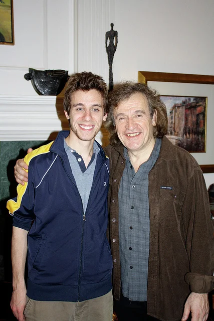 With former student, cellist Ross Gasworth