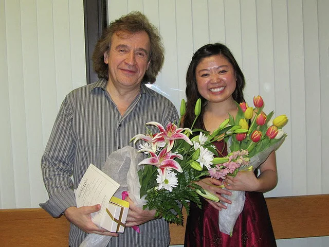 With former student, Dr. Denika Lam-Kleinmann