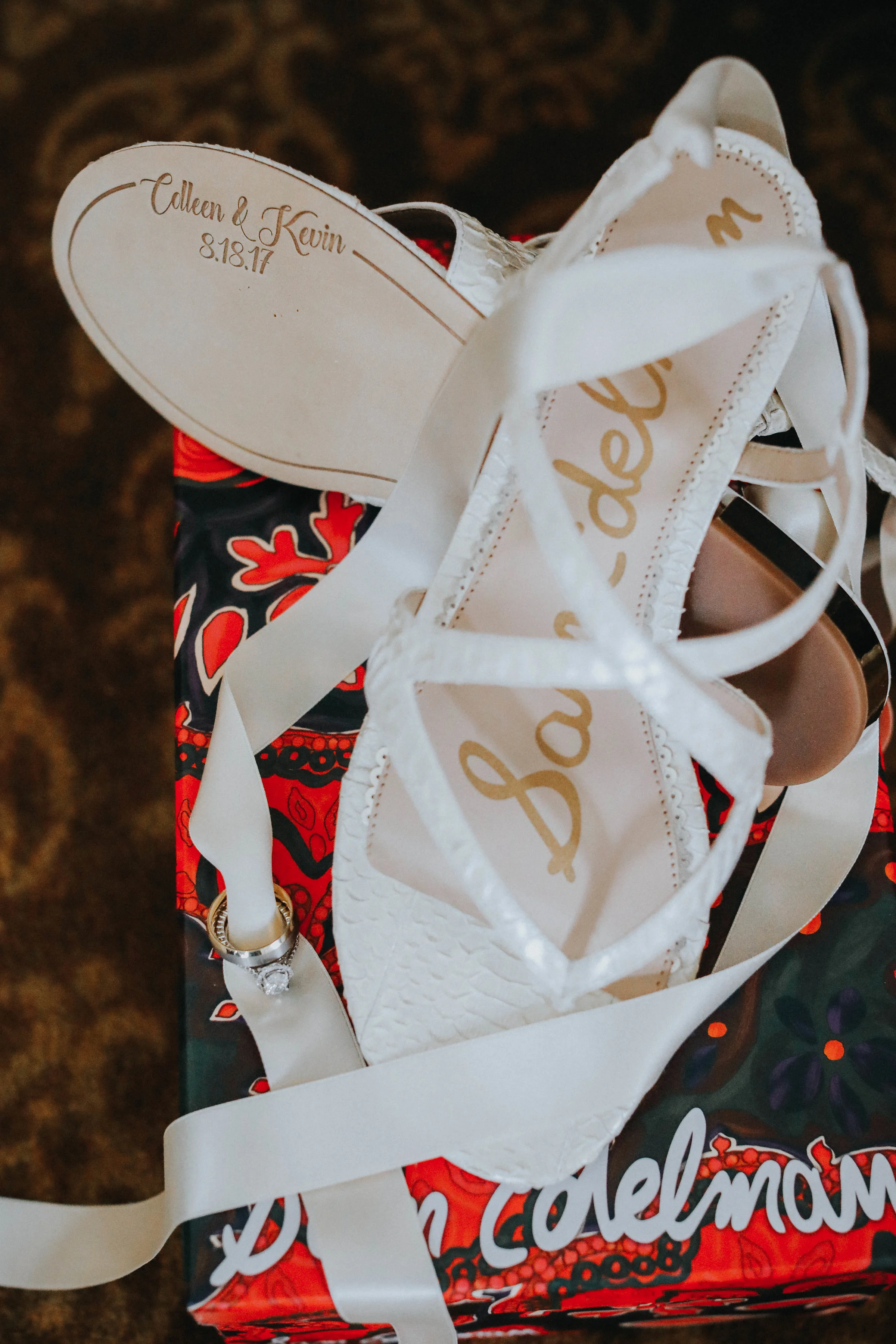 My cousin /MOH designed both pairs of my wedding shoes. I love them!