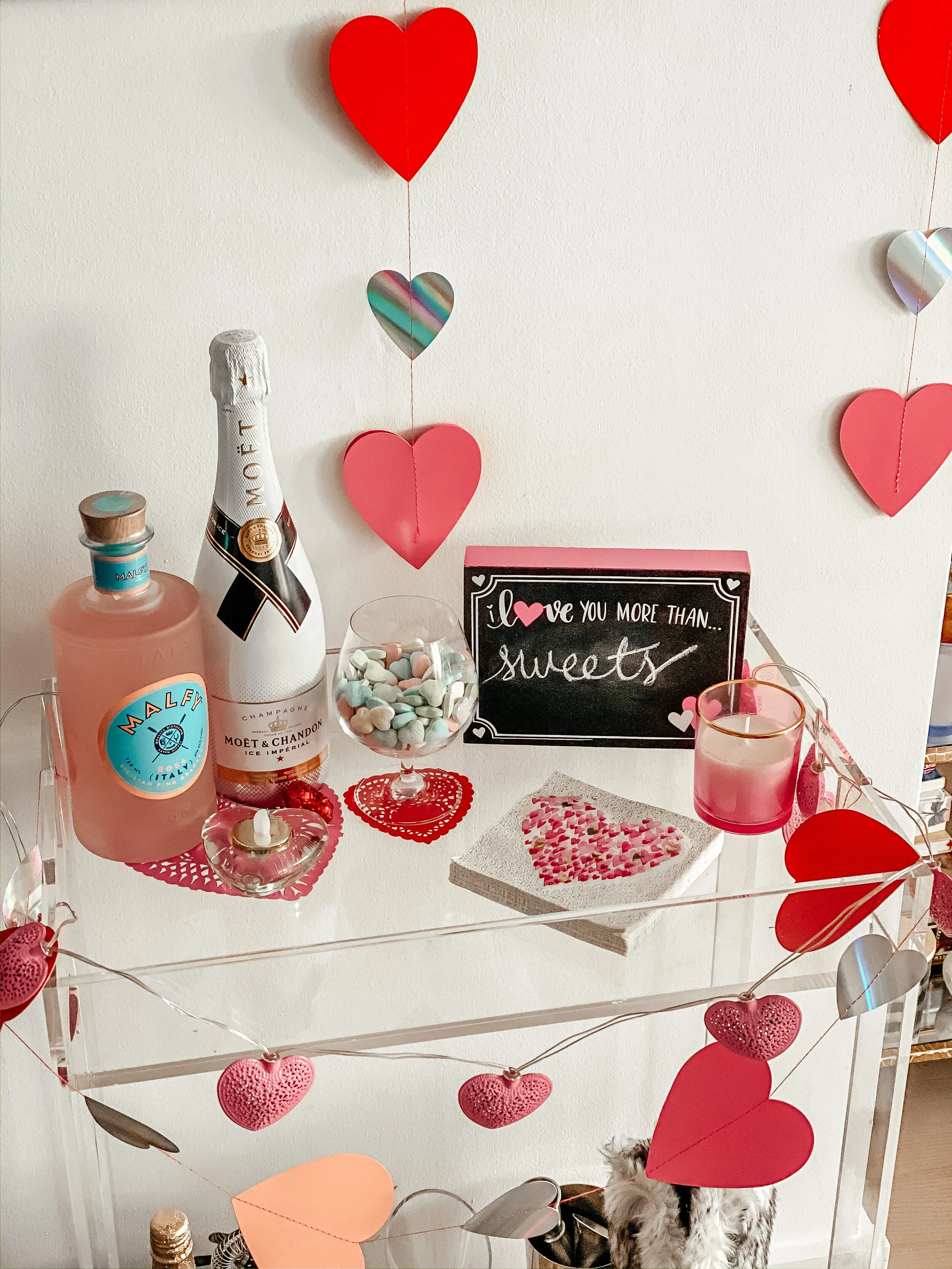 February Bar Cart &amp; Table Setting