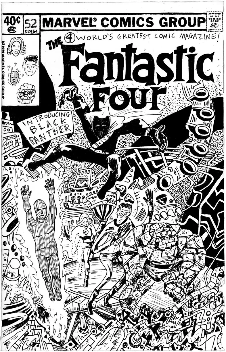 Recreation OF FANTASTIC FOUR #52 COVER BY JACK KIRBY