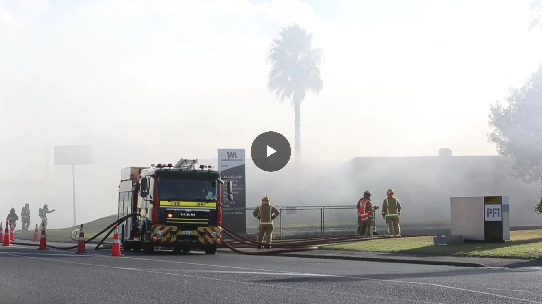 Factory fire at Argus in Onehunga
