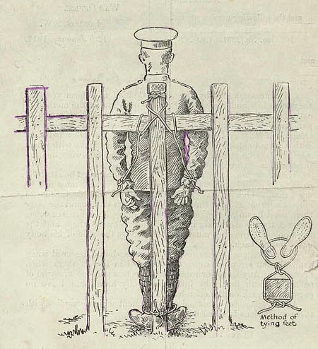 Contemporary illustration of Field Punishment No1. (Public Domain)