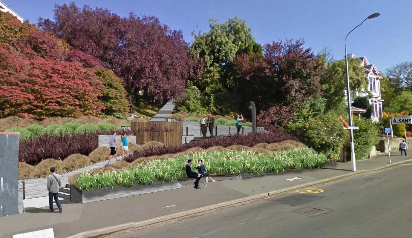 Proposed design of memorial, on the corner of George and Albany Streets, Dunedin.