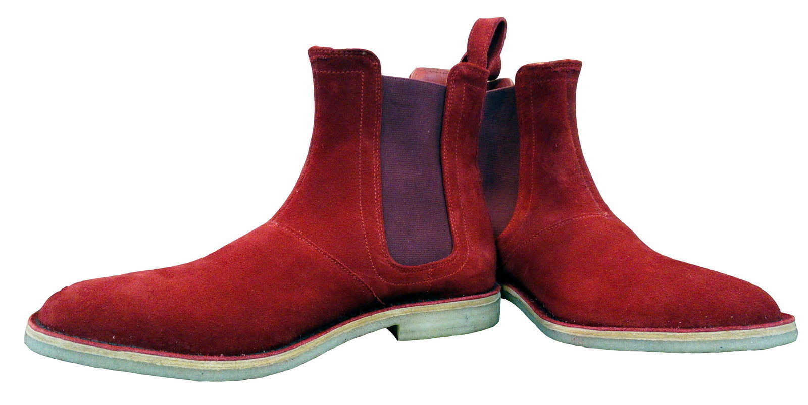 13-New Handmade chelsea boots, men red color boots, crepe sole suede leather boot.jpg