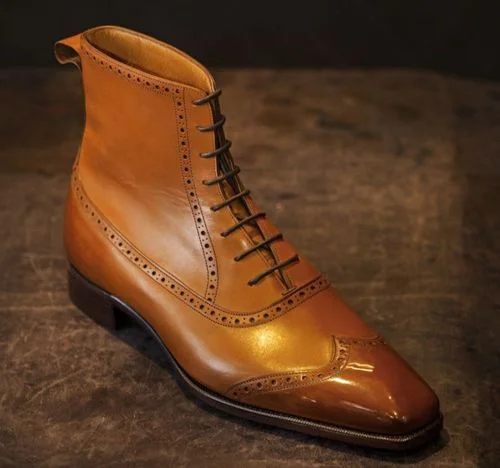 tan brogue chelsea boots mens