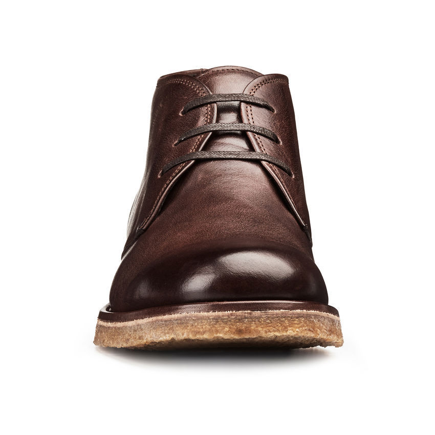 bereik som Kinderachtig Men Casual Boots, Men Brown Leather Plain-toe Crepe sole Chukka Boots  CMB-497 — Curvento