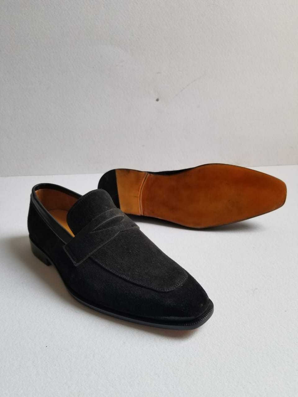 Mens Handmade Shoes Black Suede 
