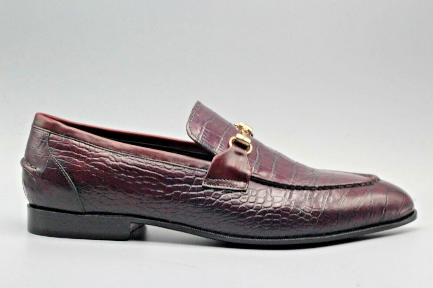 men leather moccasin shoe Handmade men blue crocodile shoes formal shoes mens