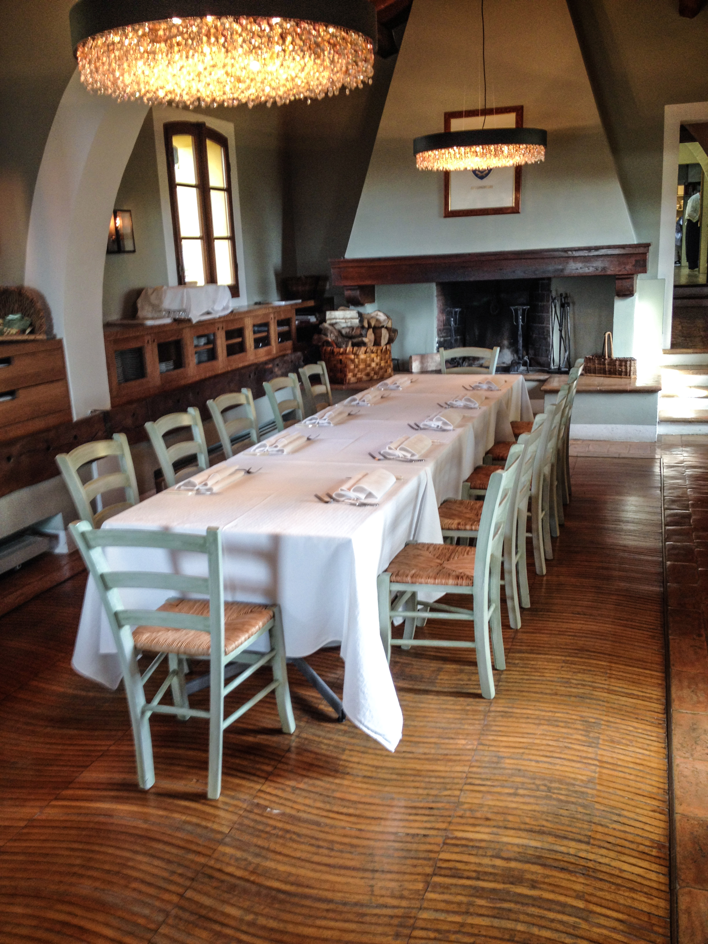 Dining room at Avignesi winery.