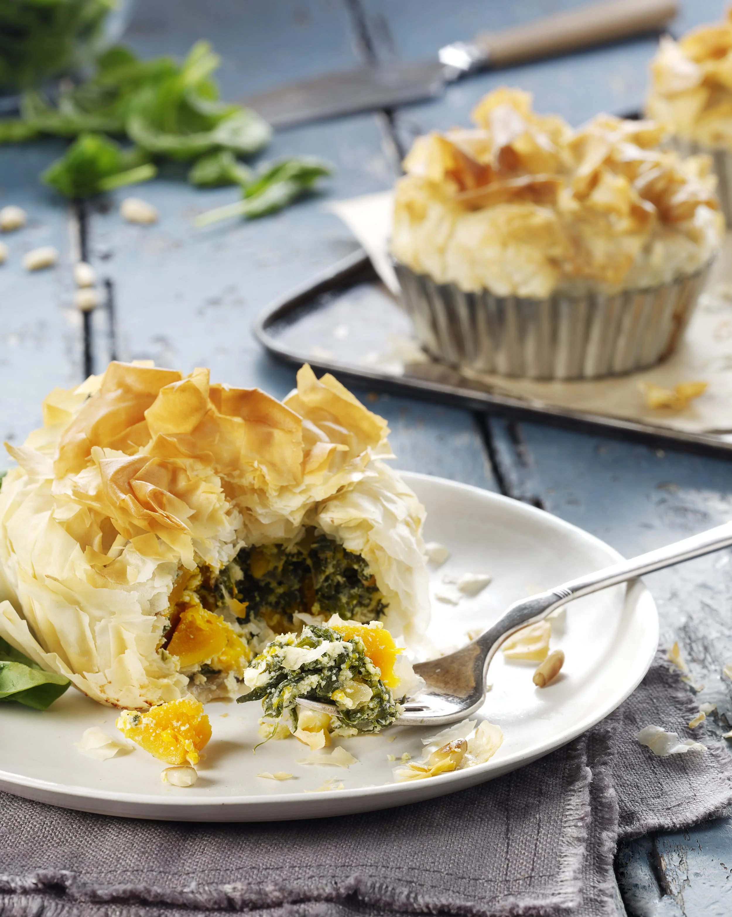 Spinach and Pumpkin Filo Pie