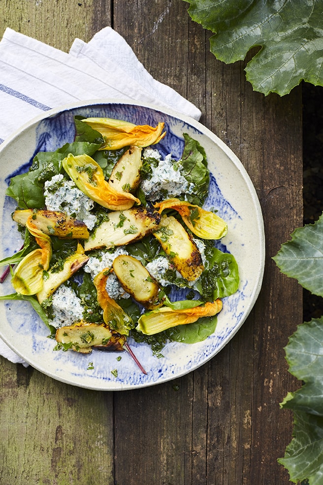 Coal Roasted Courgettes