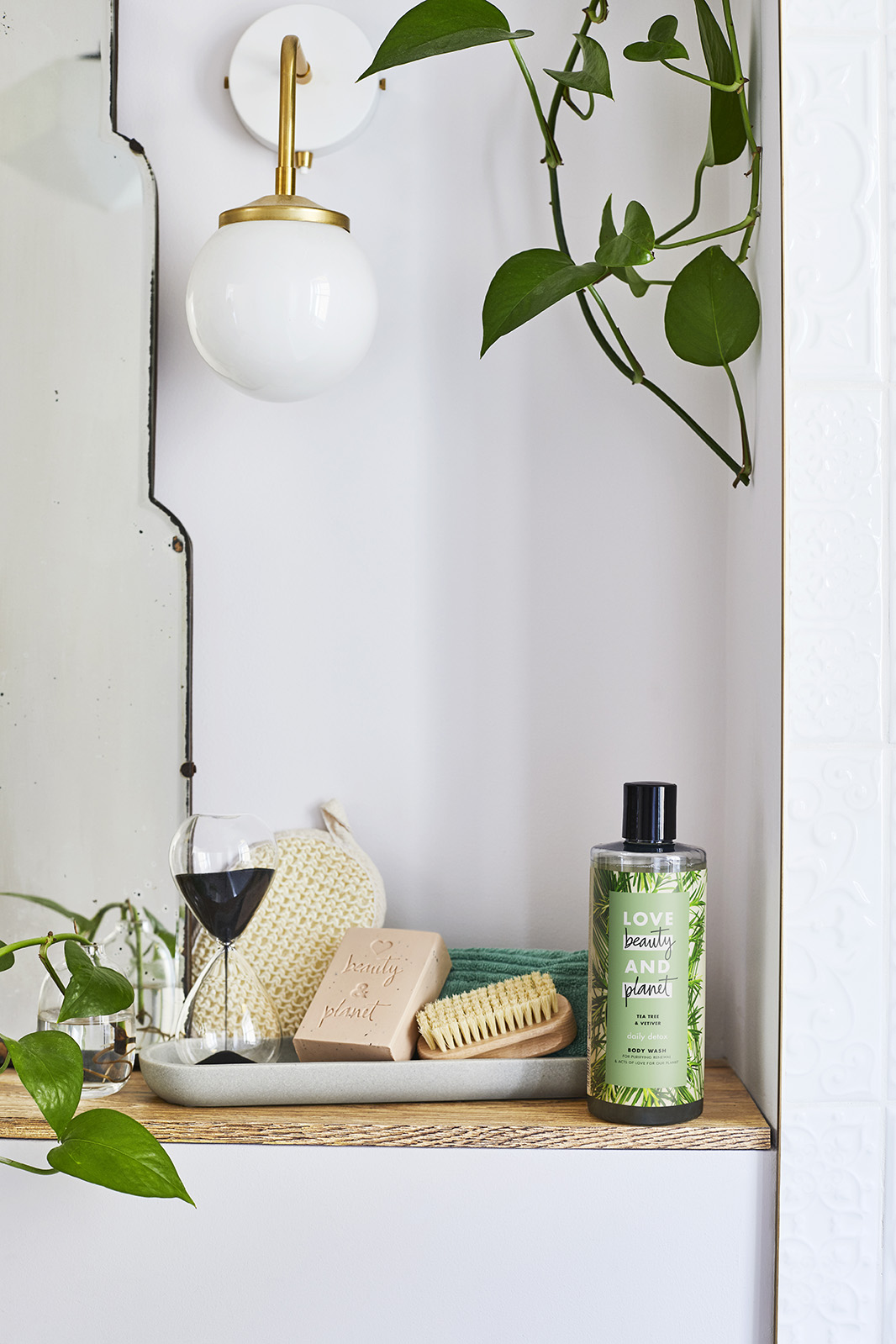 Natural beauty bathroom styling 