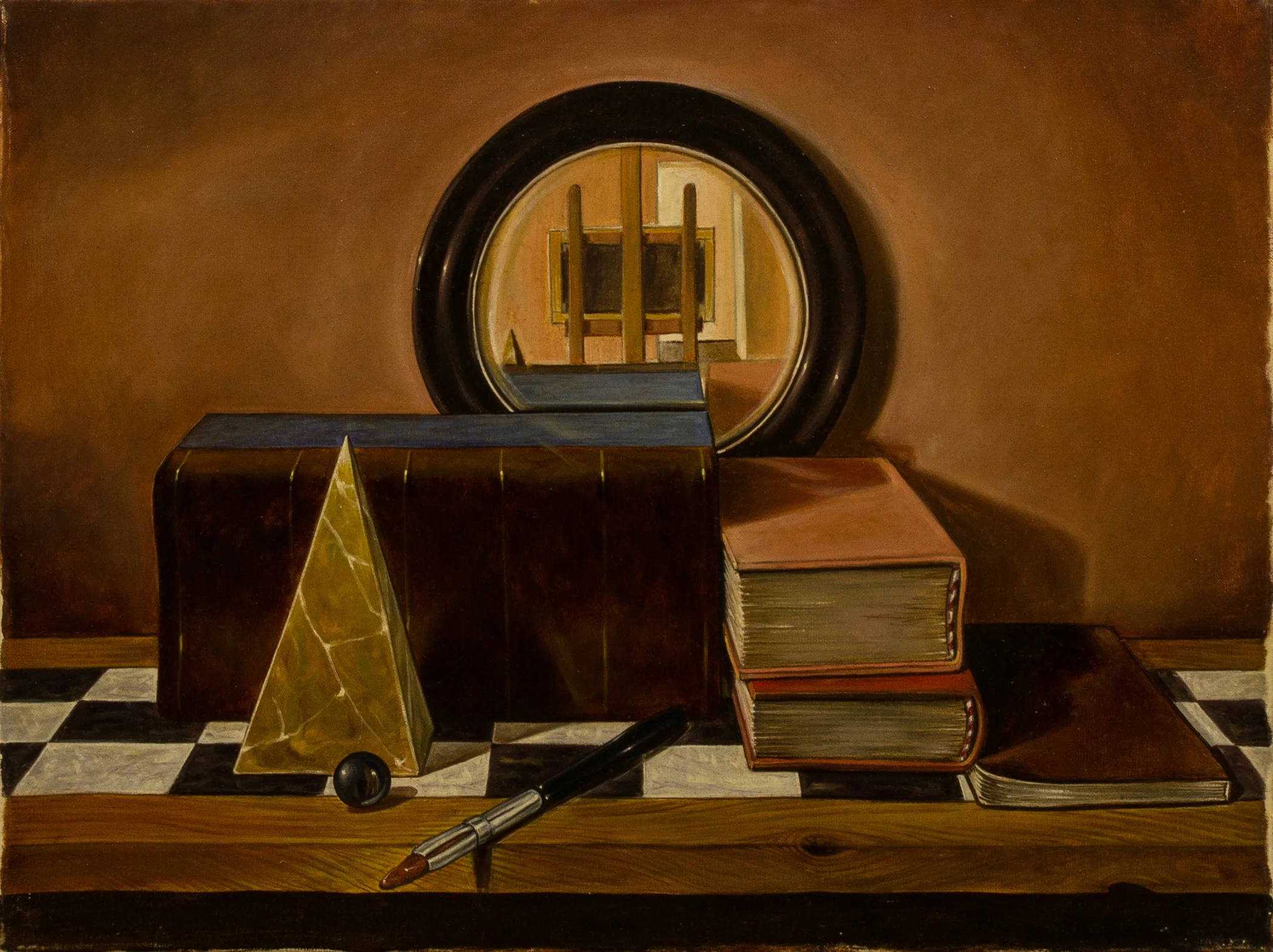 Ex libris , olio su tela, cm 30x40, 1992