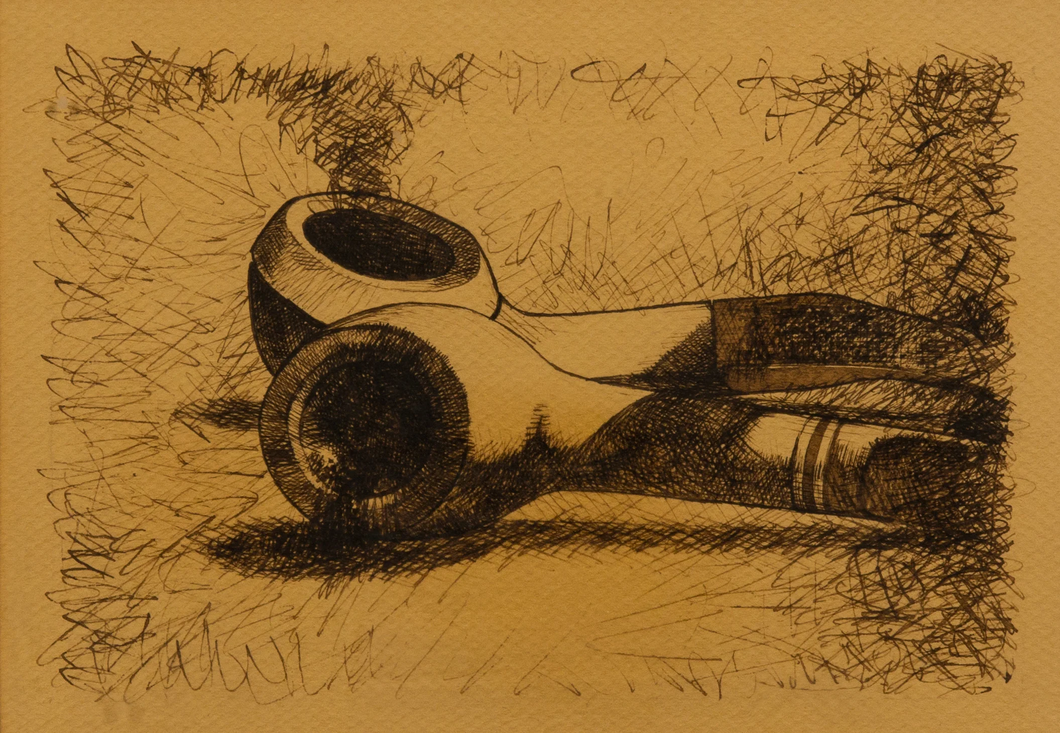 Le mie pipe , inchiostro di china su carta, 1985