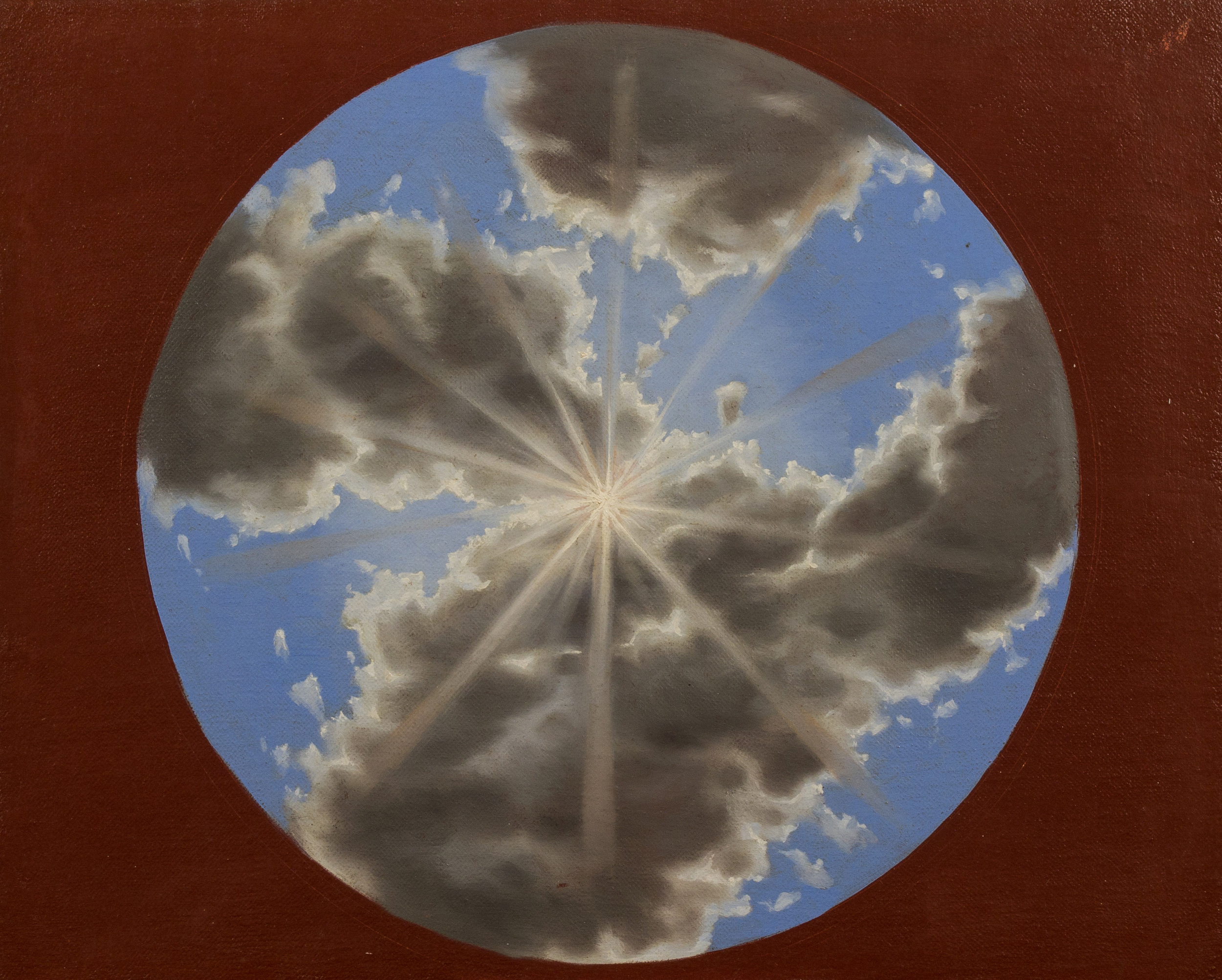   Studio di cielo per la cupola della Cattedrale di Bojano , olio su tela, 2001 