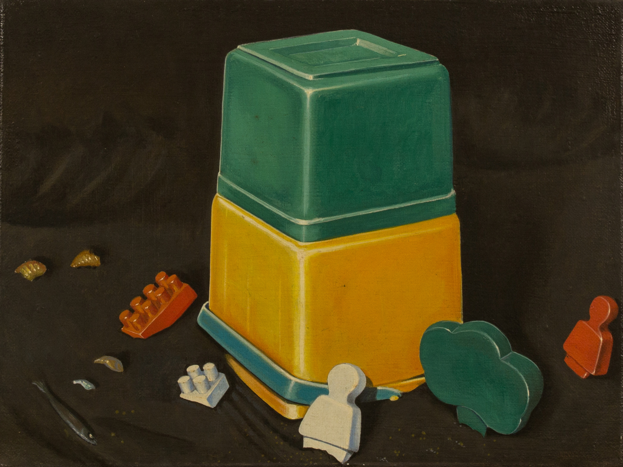   Tower Games ,  oil on canvas, cm 30x40, 1996  