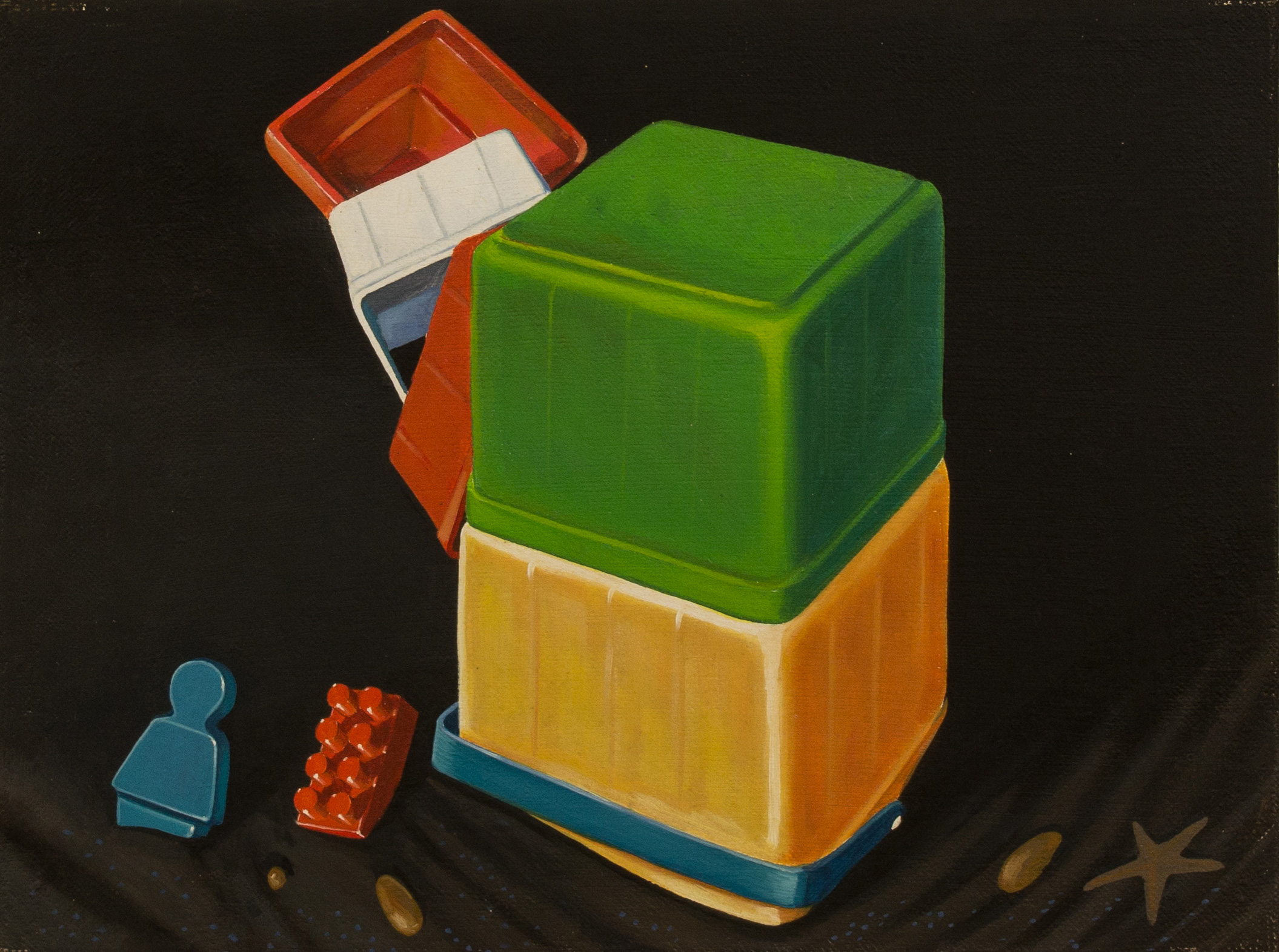   Tower Games ,  oil on canvas, cm 30x40, 1996  