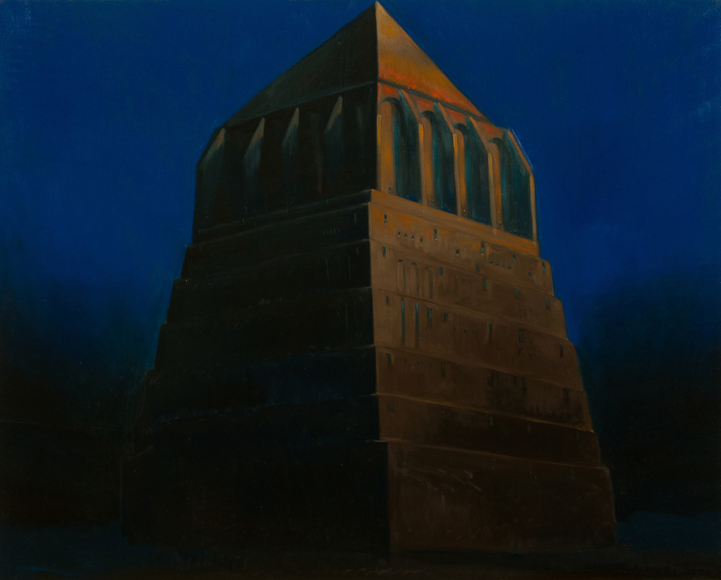   The tower of Babel ,  oil on board, cm 40x50, 2014  