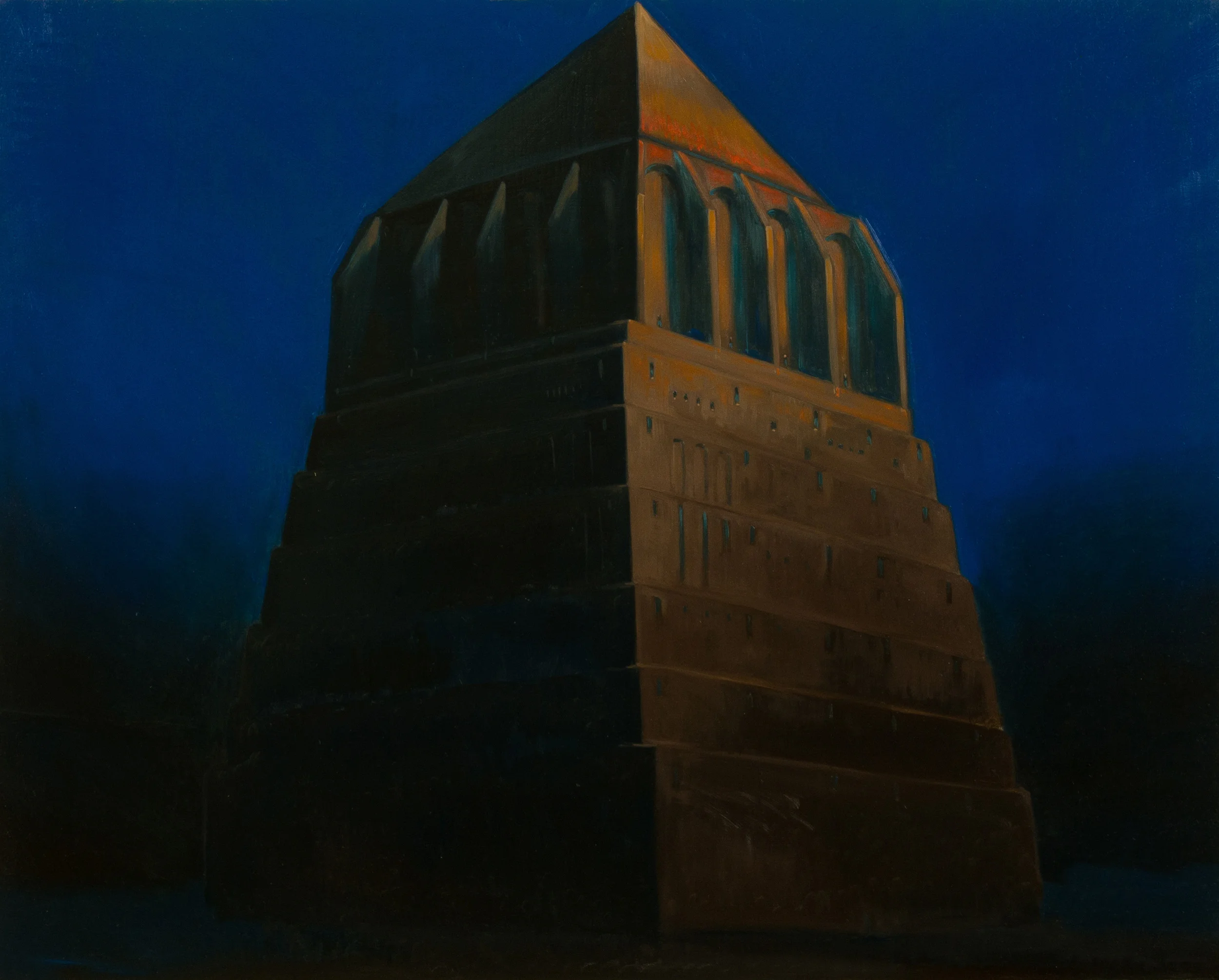 The tower of Babel , oil on board, cm 40x50, 2014