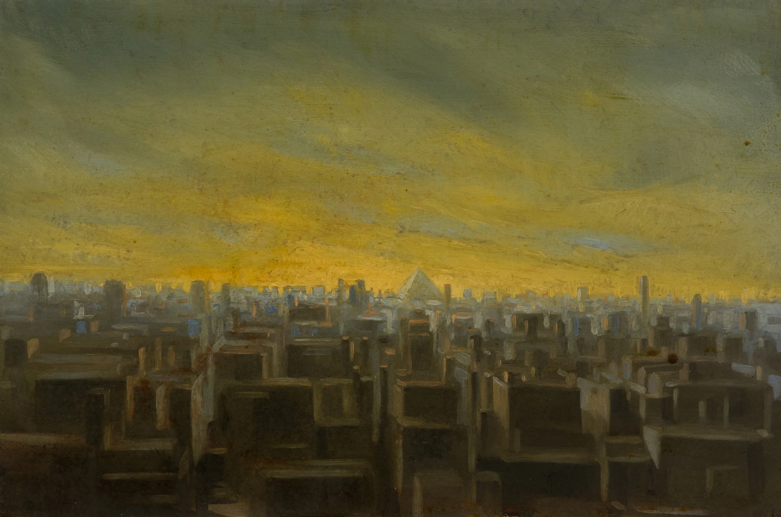 The tower of Babel , oil on board, cm 20x30, 1996