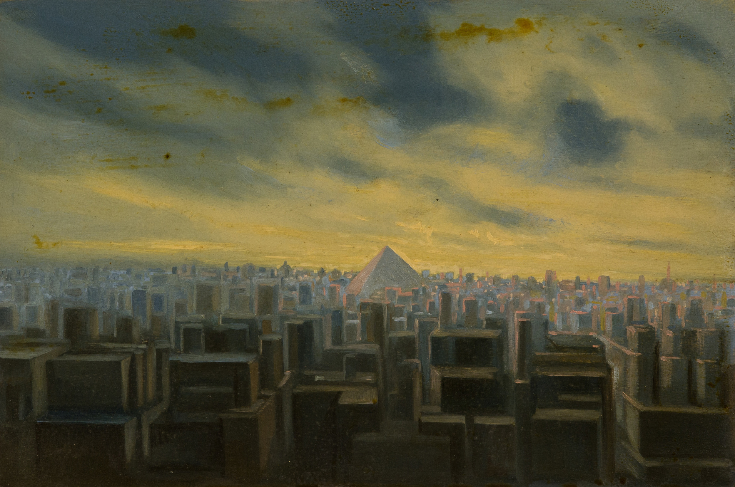   The tower of Babel ,oil on board, cm 20x30, 1996 