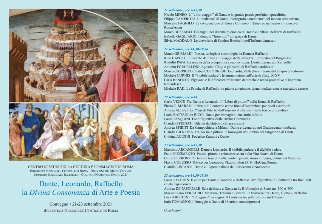 Convegno: Dante Leonardo Raffaello La Divina Consonanza di Arte e Poesia