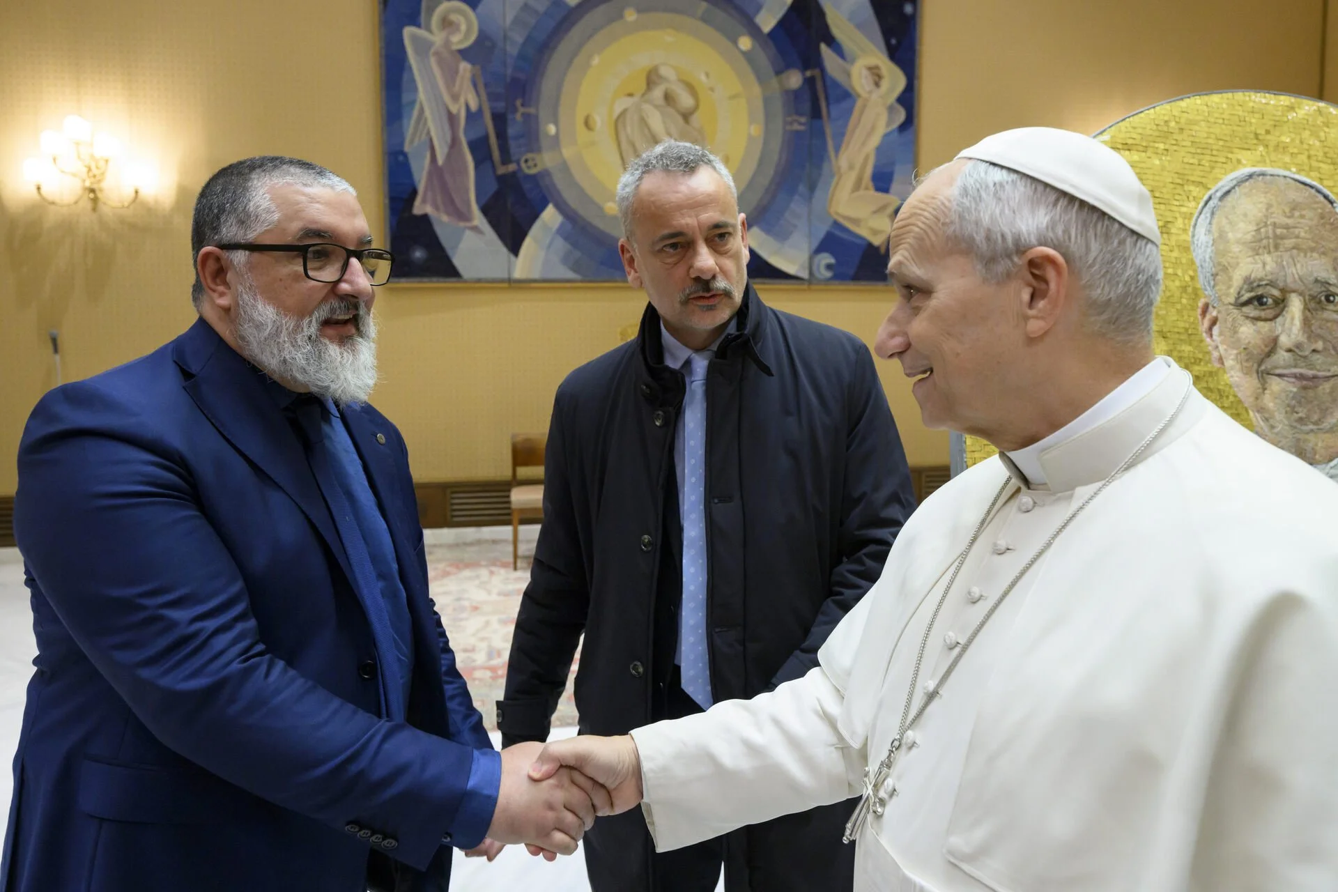 Il Maestro Rodolfo Papa incontra Leone XIV - presentazione ritratto ufficiale