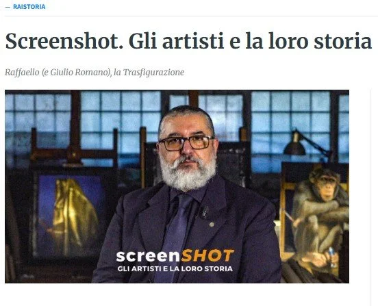 SCREENSHOT Gli artisti e la loro storia su RAI STORIA  e su RAIPLAY di e con Rodolfo Papa