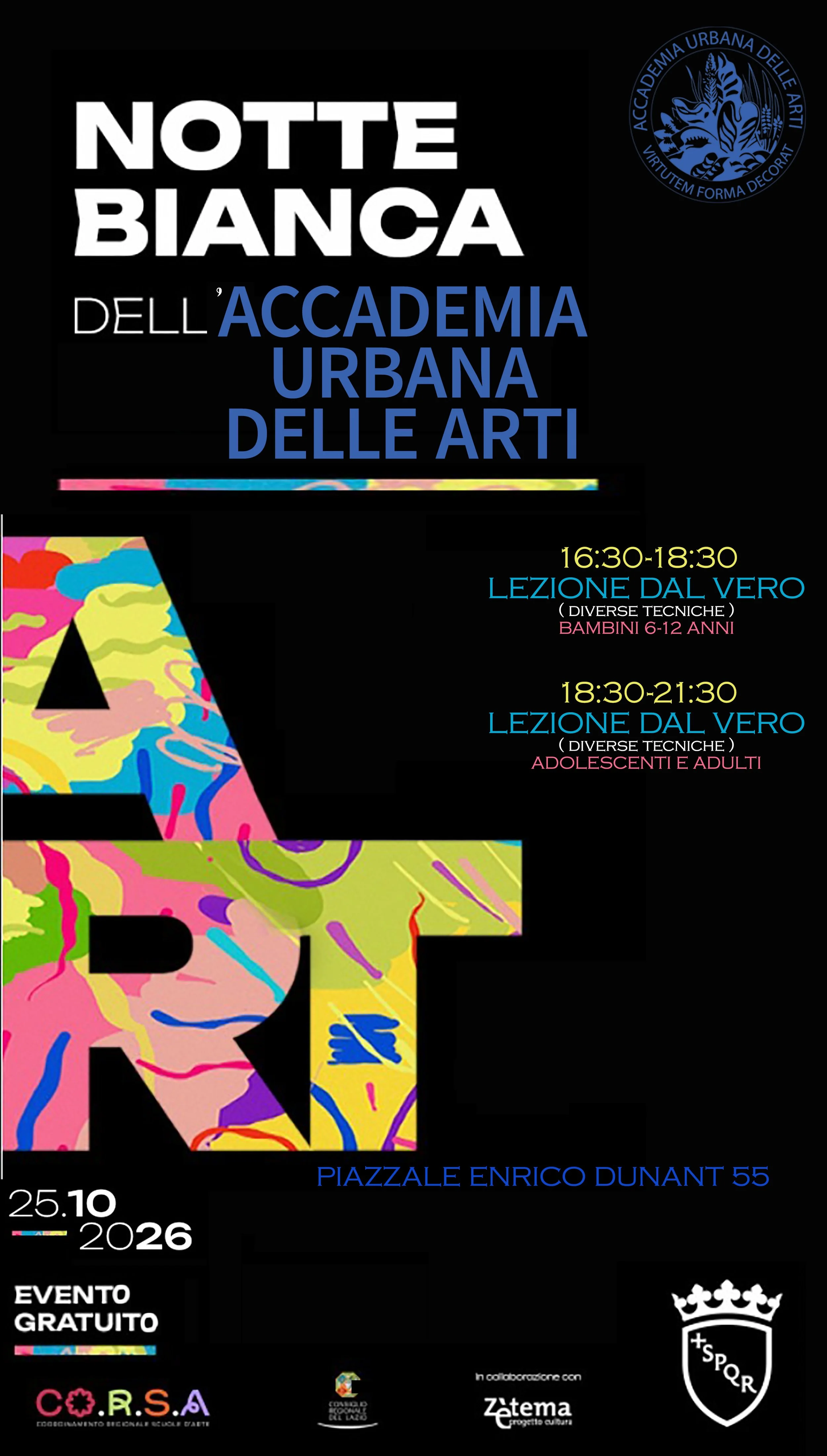 accademia urbana delle arti notte bianca corsa