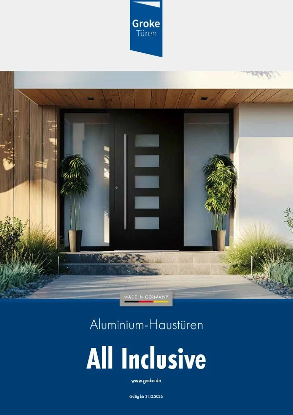 Groke Aluminium Sicherheitshaustüren mit RC2
