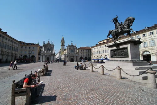 turin, piazza san carlo.