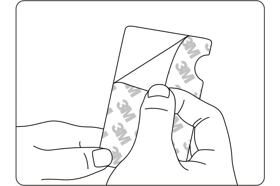 Peel off the 3M back sheet