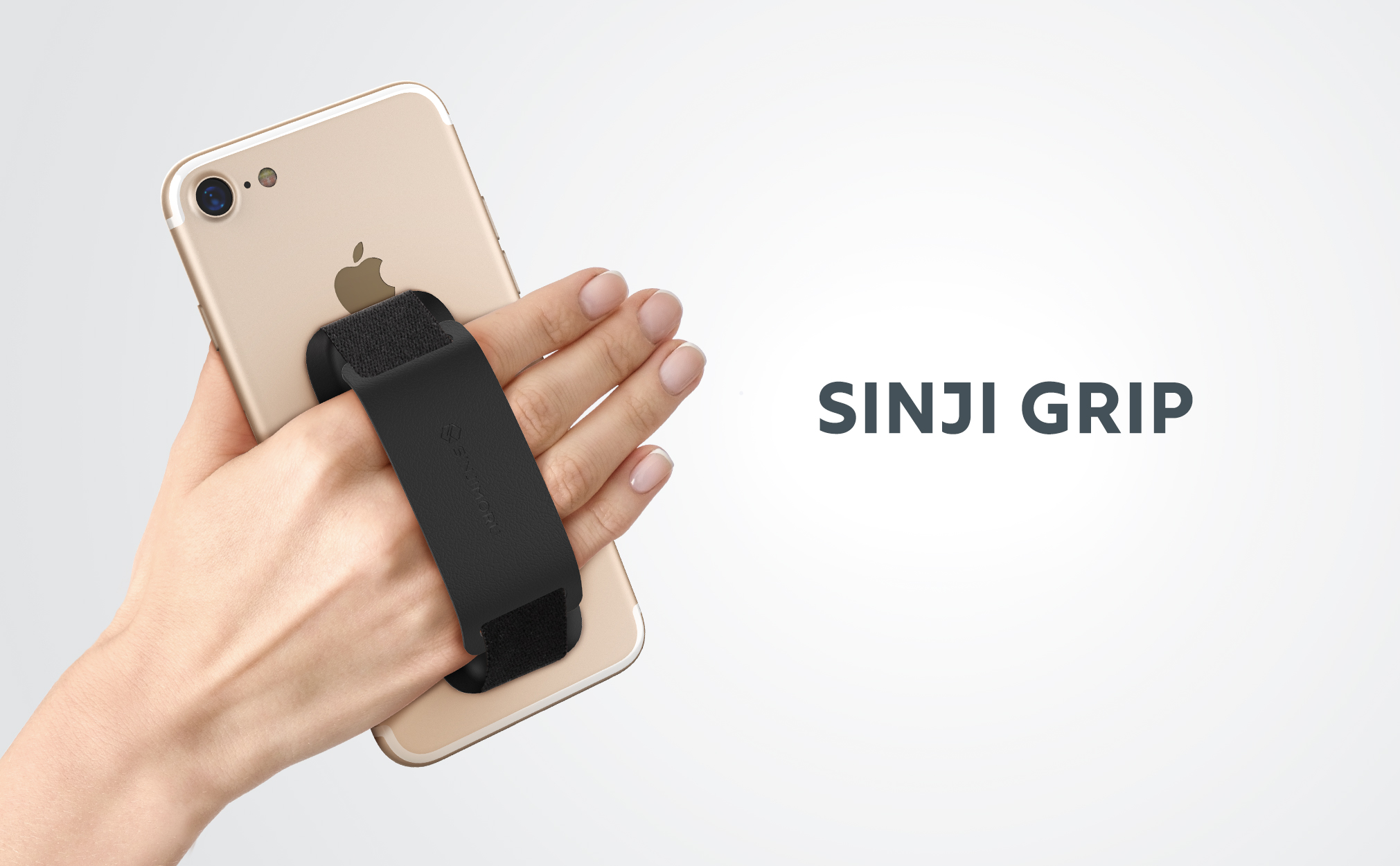 Sinji Grip, Silicone, Gris Olive Support de téléphone pour la Main Sinji Grip Sangle de téléphone Support de téléphone poignée Anneau de téléphone 