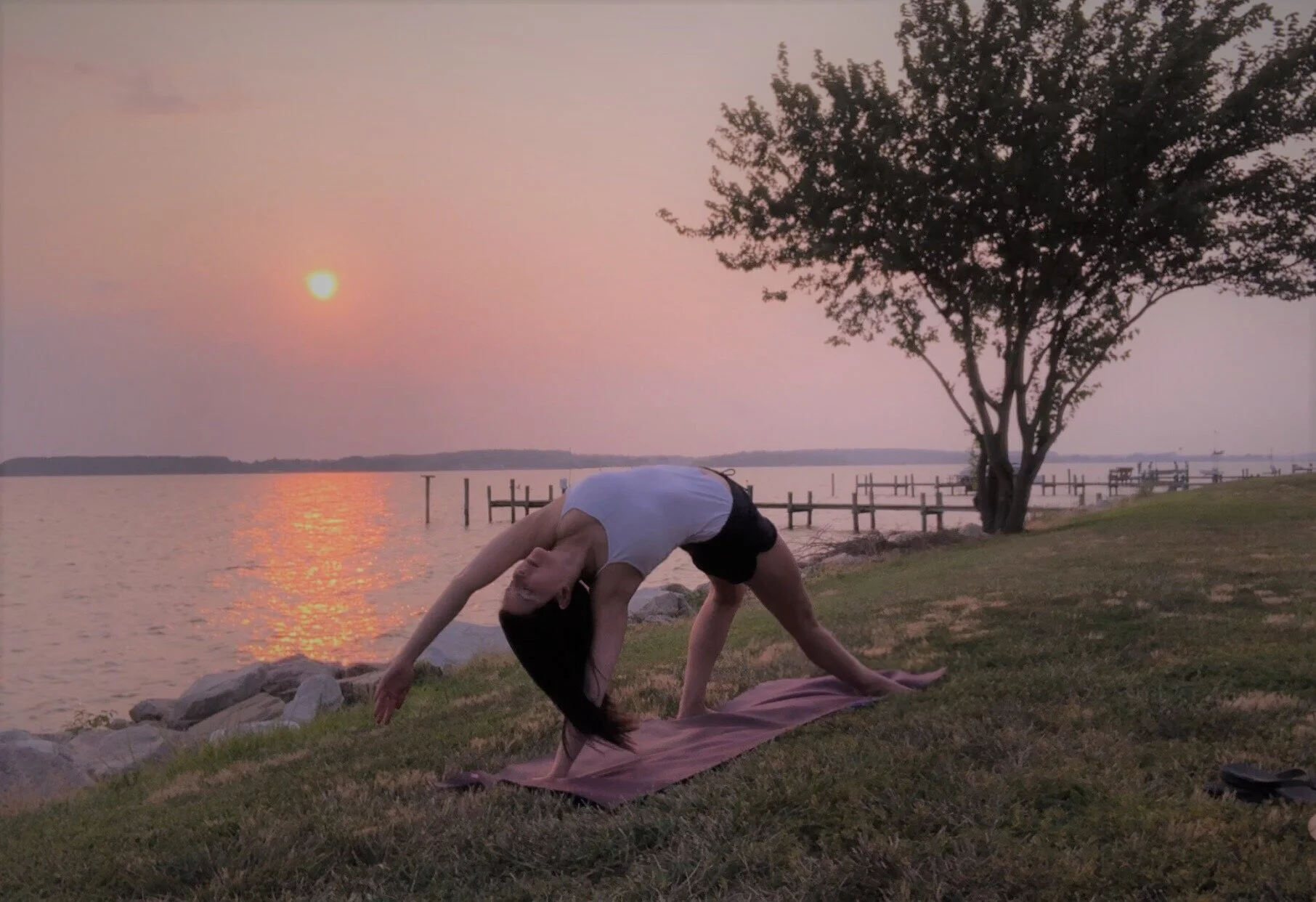 Camatkarasana (Wild Thing pose)