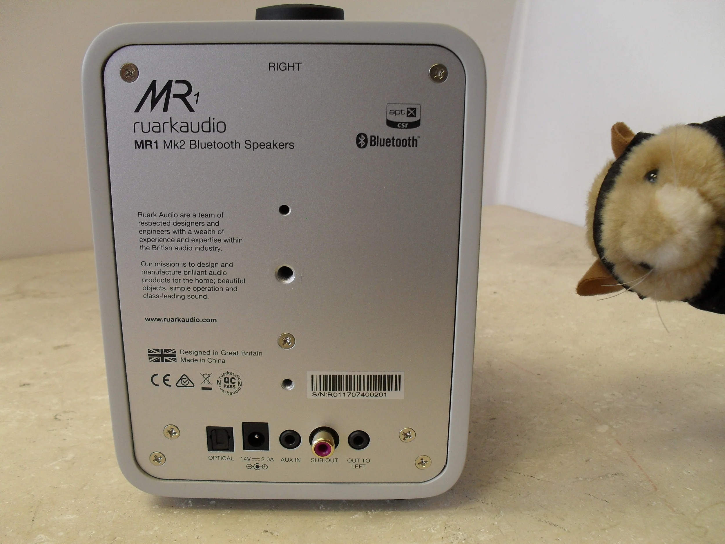 Rear of MR1 MKII Master Loudspeaker