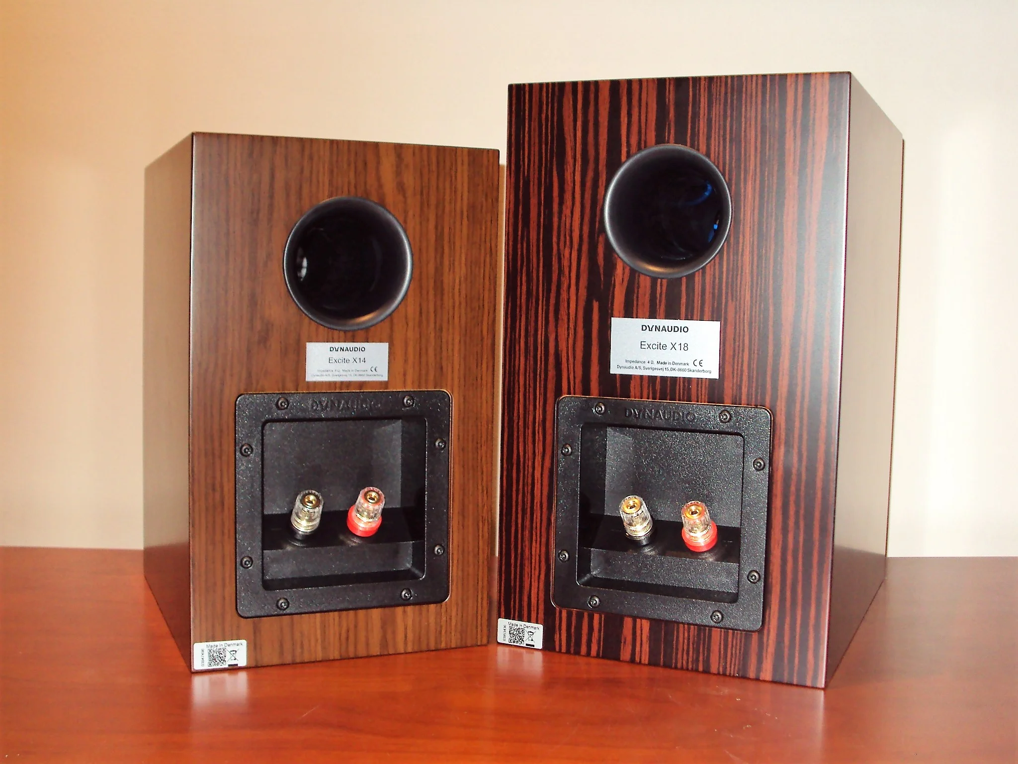 Rear View. X14 (Walnut) and X18 (Rosewood) Satin Black and White also available.