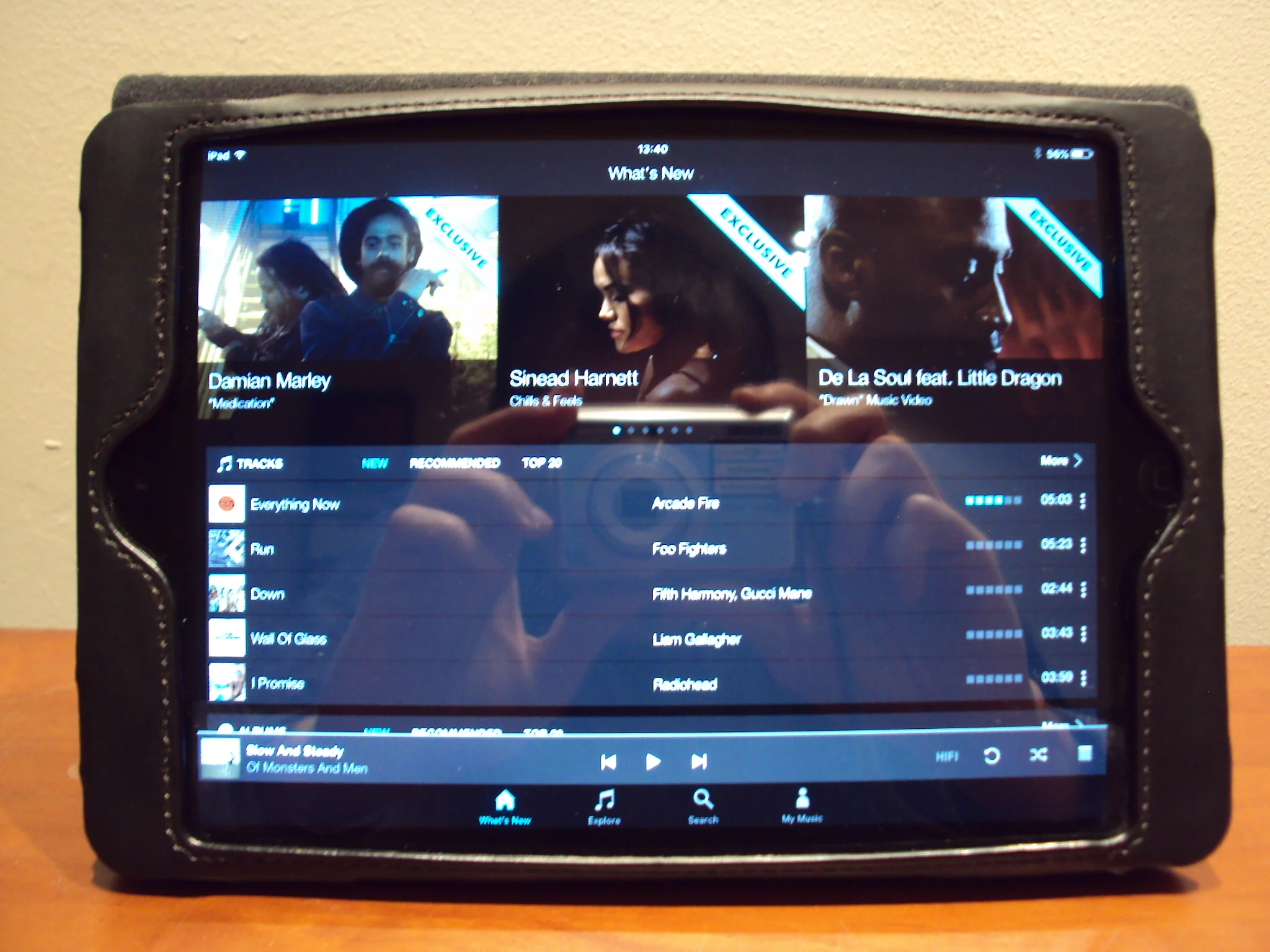 Our Apple iPad Mini with the Tidal App. 9 out of 10 Streamers use an App as a remote control so you will need an iPad / iPhone or Andriod phone or tablet (like a Samsung)