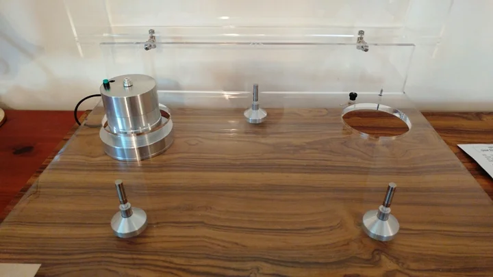 Plinth levelled correctly with motor in place.