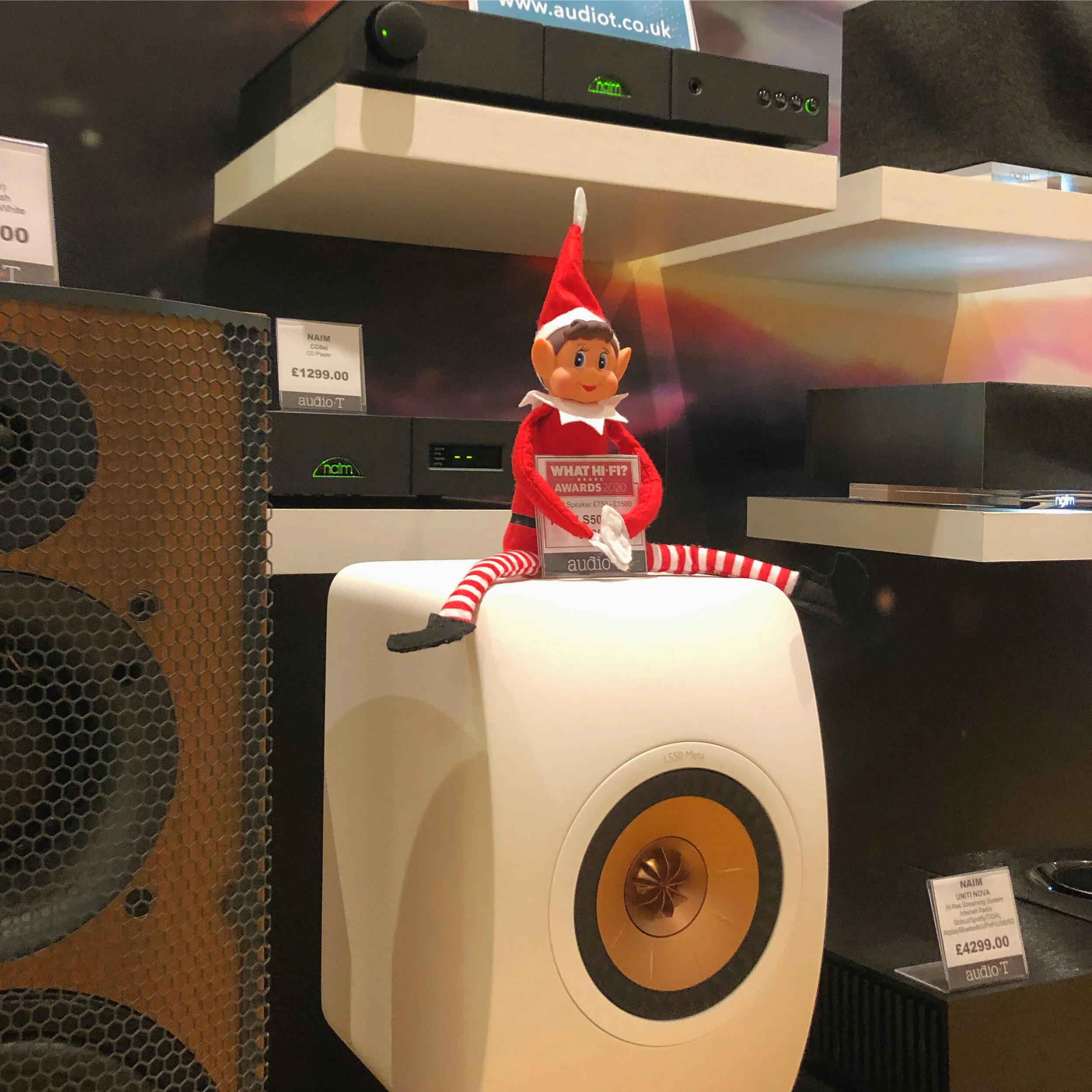 Our shop elf got to choose the shop speakers over the christmas period