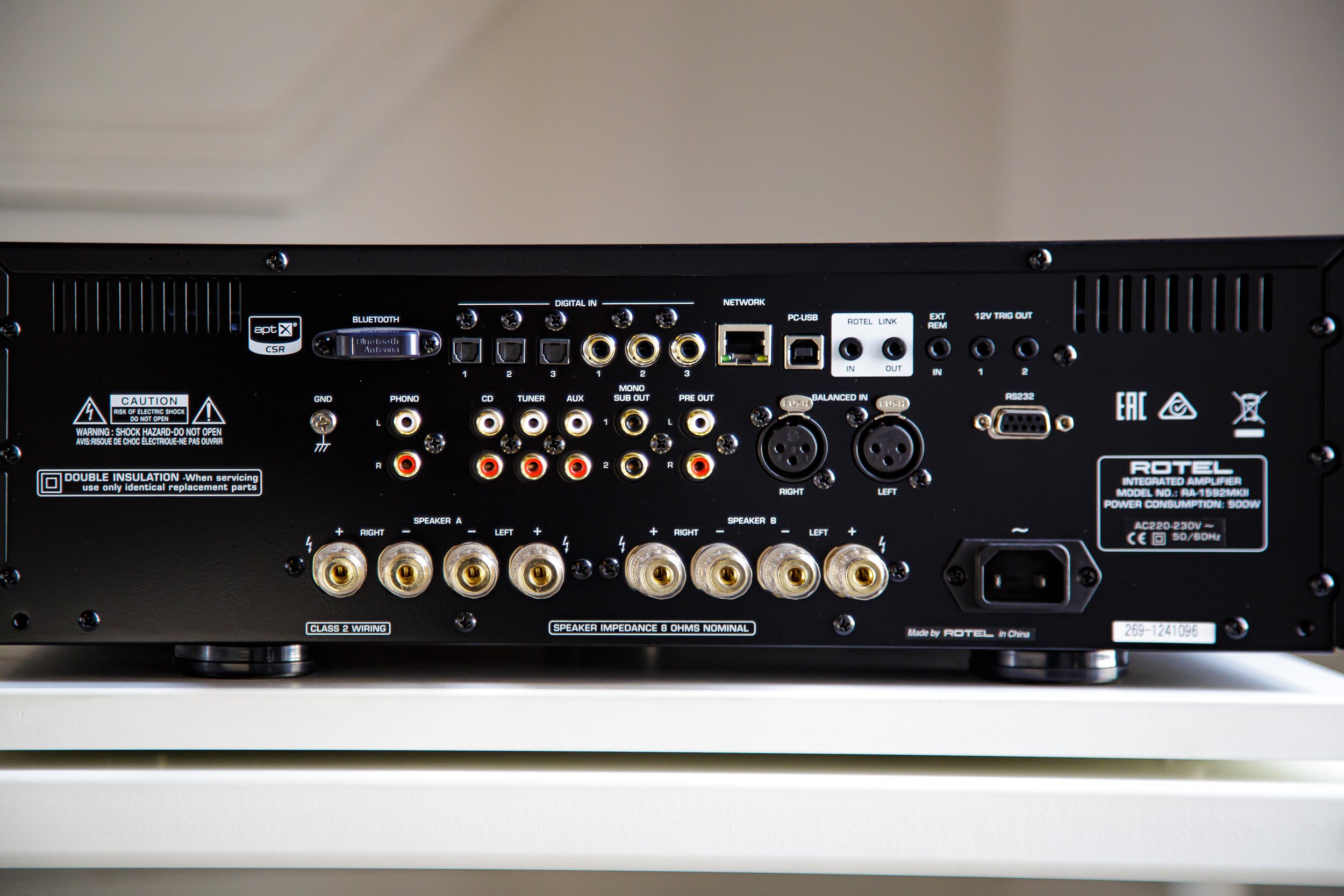 Rotel RA-1592MKII Rear View
