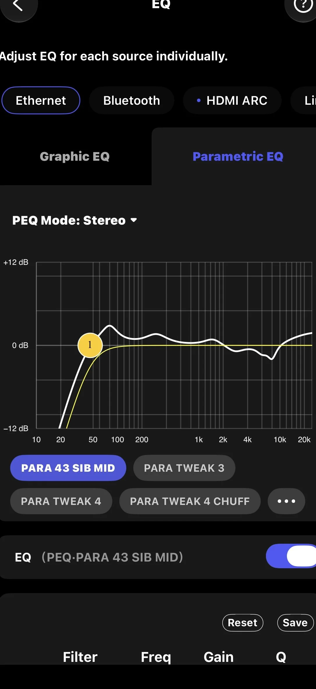image: Final parametric EQ curve