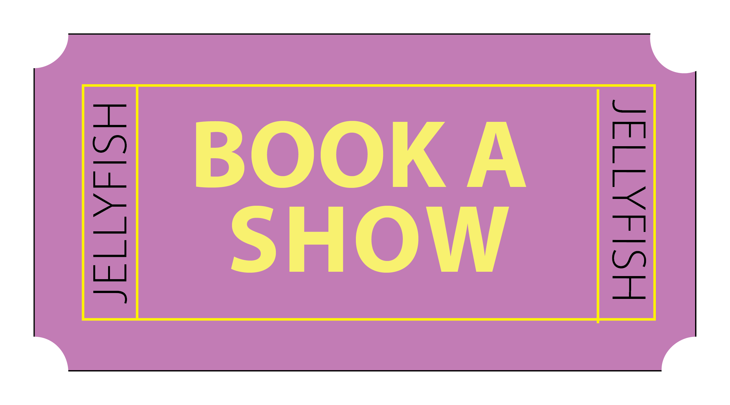 Book a show button for Jellyfish Theatre Company website by 100Designs