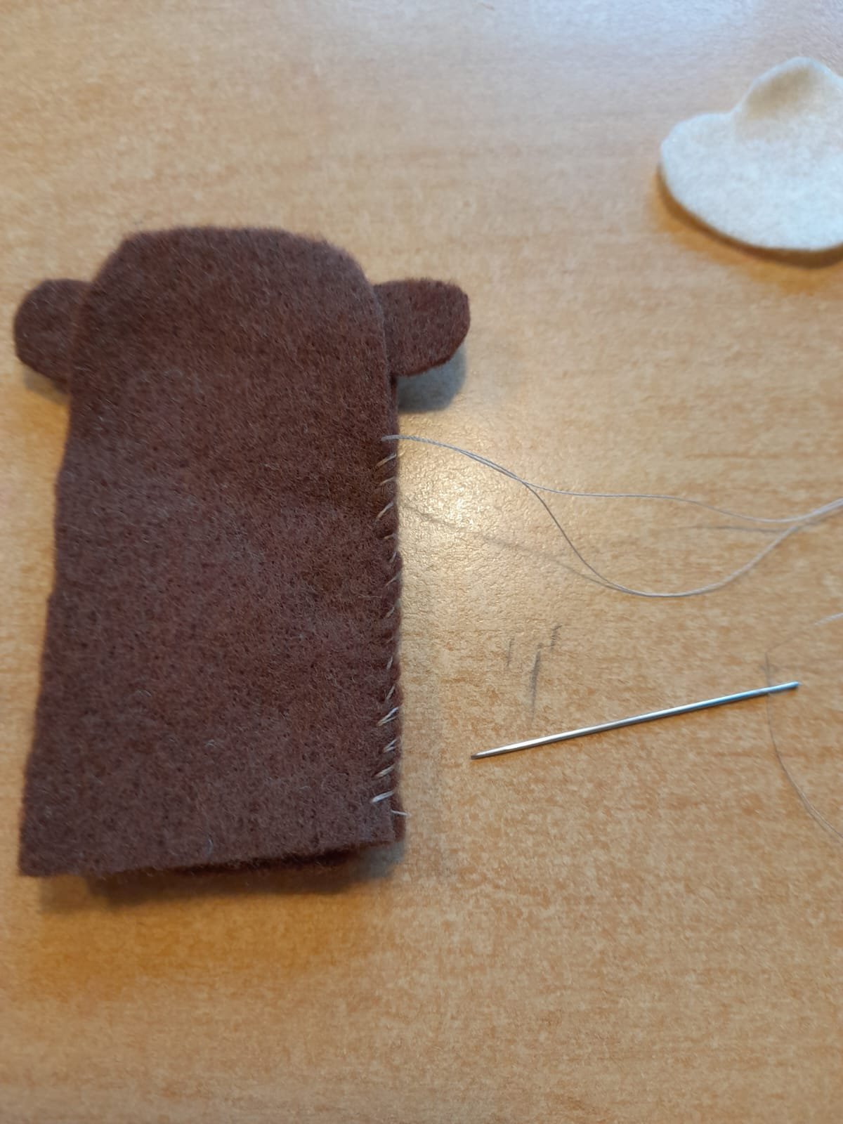 Stick or sew bodies together - don't forget to pop the ears in!