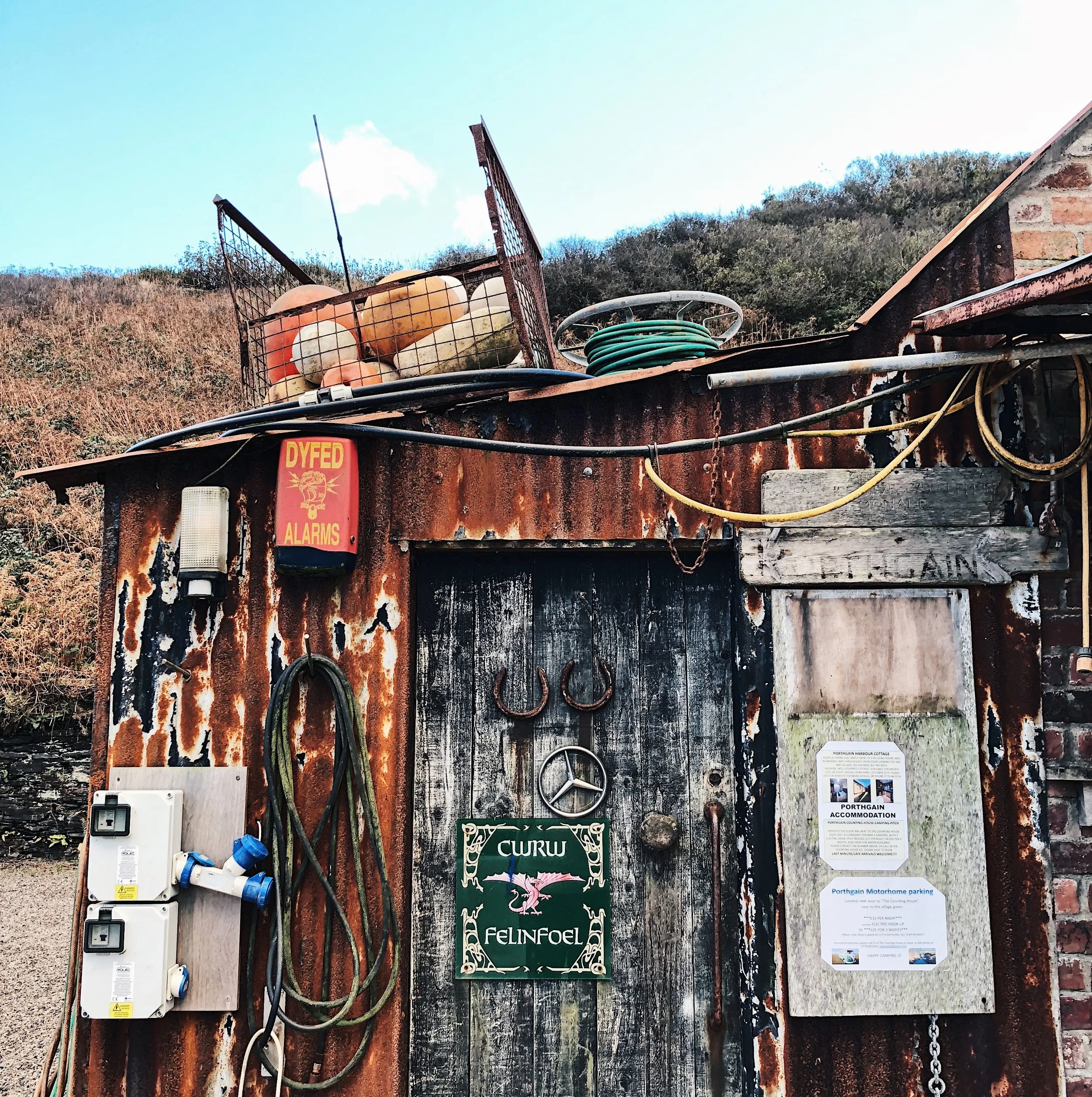 This old cabin is a feast for the eyes. So much colour and texture in the rusting walls.