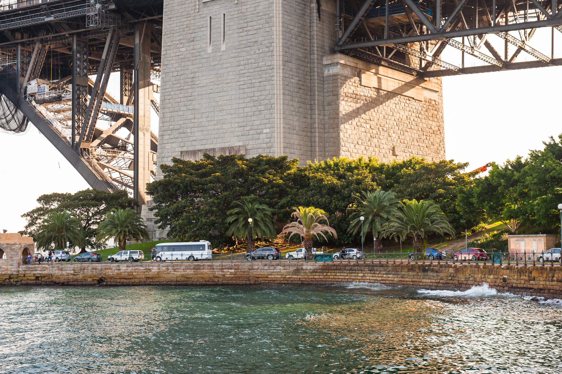 View to Bradfield Park | Under the harbour Bridge | Note - Public toilets on right